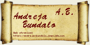 Andreja Bundalo vizit kartica